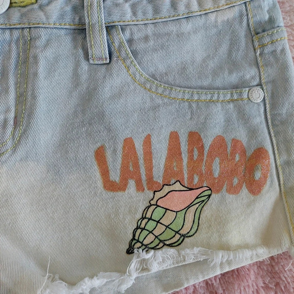 Lalabobo Denim Cutoff Jean Shorts - Picture 4 of 10